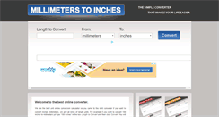 Desktop Screenshot of millimeterstoinches.com