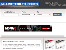 Tablet Screenshot of millimeterstoinches.com